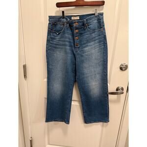 Madewell High Rise Button Fly Crop Jeans